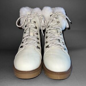 Esprit Jesse Winter White Lace Up Boots